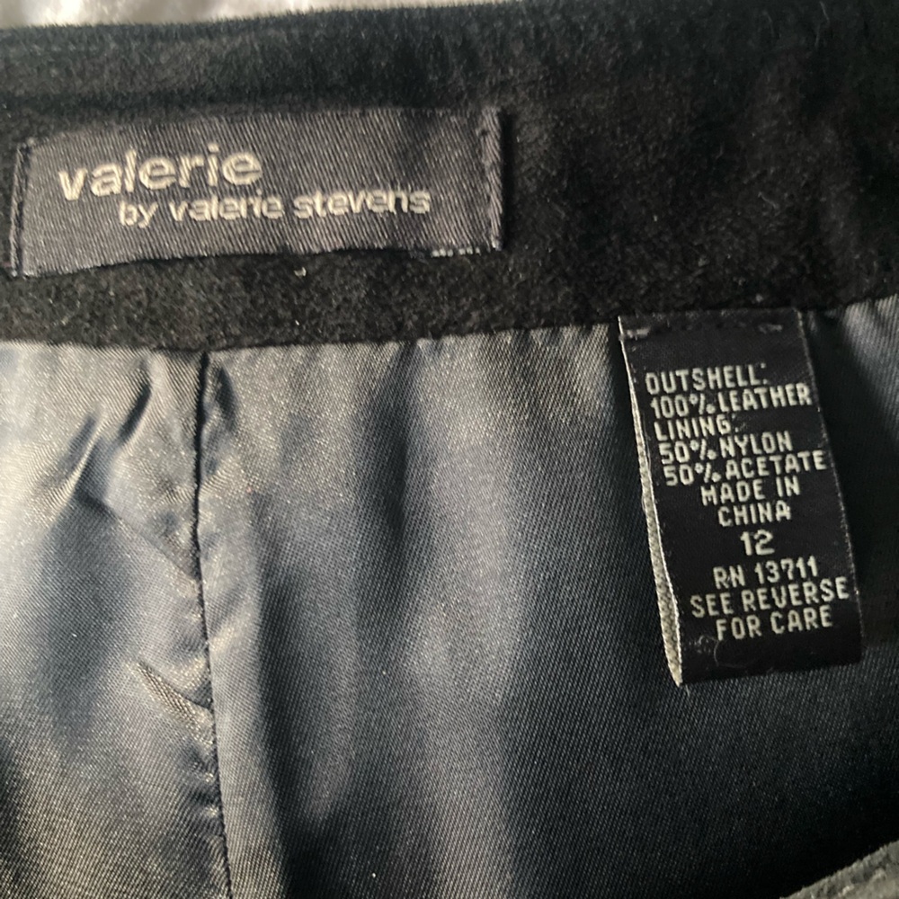 Valerie Black Leather Skirt